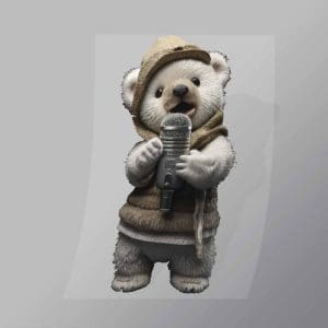 DCAB0008 Singing Teddy Bear Direct To Film Transfer Mock Up