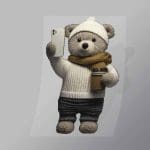 DCAB0010 Phone And Coffee Bear Direct To Film Transfer Mock Up