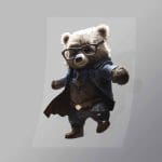 DCAB0016 Buissness Teddy Bear Direct To Film Transfer Mock Up