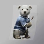 DCAB0021 Gold Teddy Bear Direct To Film Transfer Mock Up
