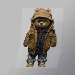 DCAB0022 Warm Teddy Bear Direct To Film Transfer Mock Up