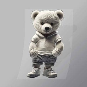 DCAB0024 Hand Cuffed Teddy Bear Direct To Film Transfer Mock Up