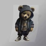 DCAB0025 Teddy Bear With Teddy Bear Shirt Direct To Film Transfer Mock Up