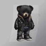 DCAB0027 Air Force Teddy Bear Direct To Film Transfer Mock Up