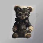 DCAB0028 Pilot Teddy Bear Direct To Film Transfer Mock Up