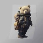 DCAB0031 Travelling Teddy Bear Direct To Film Transfer Mock Up