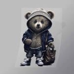 DCAB0043 Handsome Teddy Bear Direct To Film Transfer Mock Up