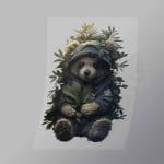 DCAB0044 Plant Teddy Bear Direct To Film Transfer Mock Up