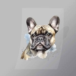 DCAD0001 Cute Pug Direct To Film Transfer Mock Up