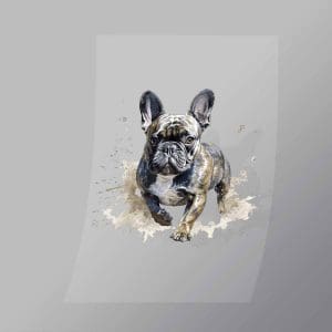 DCAD0007 Running Pug Direct To Film Transfer Mock Up