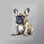DCAD0014 Sitting Puppy Pug Direct To Film Transfer Mock Up
