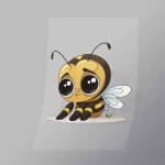 DCAH0001 Sad Bumble Bee Direct To Film Transfer Mock Up