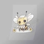 DCAH0003 Queen Bumble Bee Direct To Film Transfer Mock Up