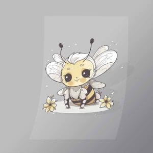 DCAH0003 Queen Bumble Bee Direct To Film Transfer Mock Up