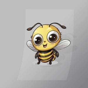 DCAH0011 Big Eye Bumble Bee Direct To Film Transfer Mock Up
