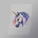 DCAU0002 Unicorn Side Angle Direct To Film Transfer Mock Up