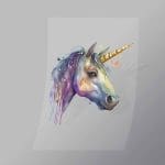 DCAU0003 Colourful Unicorn Side Direct To Film Transfer Mock Up