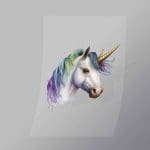 DCAU0007 Peter The Unicorn Direct To Film Transfer Mock Up