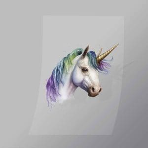 DCAU0007 Peter The Unicorn Direct To Film Transfer Mock Up
