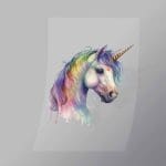 DCAU0008 Colourful Unicorn Mane Direct To Film Transfer Mock Up