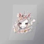 DCAU0011 Staring Unicorn Direct To Film Transfer Mock Up