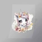 DCAU0012 Cute Unicorn Pastel Direct To Film Transfer Mock Up