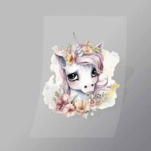 DCAU0012 Cute Unicorn Pastel Direct To Film Transfer Mock Up