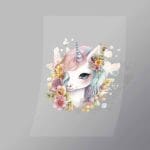 DCAU0015 Floral Unicorn Direct To Film Transfer Mock Up