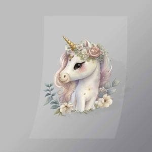 DCAU0016 Pretty Unicorn Direct To Film Transfer Mock Up