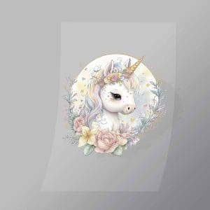 DCAU0020 Pastel Unicorn Halo Direct To Film Transfer Mock Up