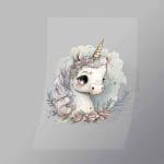 DCAU0021 Sparkle Eye Unicorn Direct To Film Transfer Mock Up