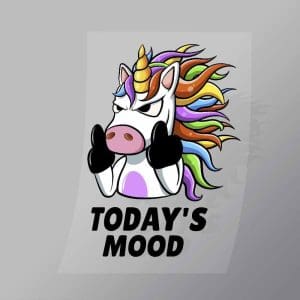DCAU0025 Today Unicorn Rude Direct To Film Transfer Mock Up