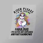 DCAU0028 B Please Im So Fabulous Unicorn Direct To Film Transfer Mock Up