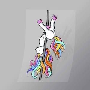 DCAU0031 Stripper Unicorn Direct To Film Transfer Mock Up