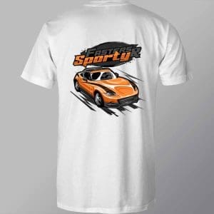 DCCD0002 Fasters and Sporty Direct To Film Transfer White T Shirt Mock Up