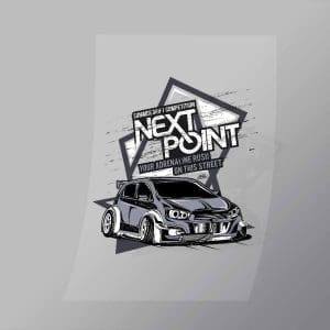 DCCD0020 Next Point Summer Drift Competition Direct To Film Transfer Mock Up