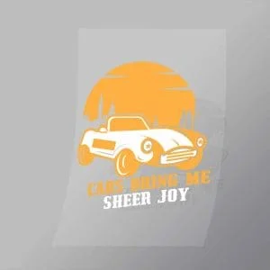 DCCD0041 Cars Bring Me Sheer Joy Direct To Film Transfer Mock Up