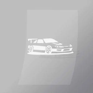 DCCD0070 Car White Direct To Film Transfer Mock Up