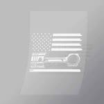 DCCD0080 American Piston Flag White Direct To Film Transfer Mock Up