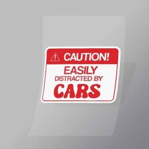 DCCD0098 Easily Distracted By Cars Direct To Film Transfer Mock Up