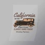 DCCD0119 California Hot Rod Direct To Film Transfer Mock Up
