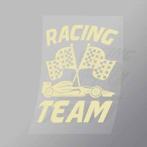 DCCD0129 Racing Team Yellow Direct To Film Transfer Mock Up