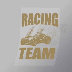 DCCD0138 Racing Team Gold Direct To Film Transfer Mock Up