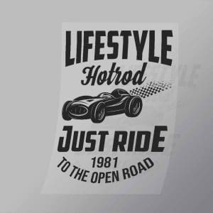 DCCD0142 Life Style Hotrod Black Direct To Film Transfer Mock Up