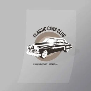 DCCD0152 Classic Cars Club Direct To Film Transfer Mock Up