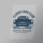 DCCD0153 Classic Cars Club Direct To Film Transfer Mock Up