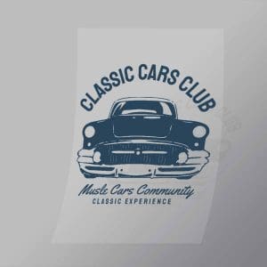 DCCD0153 Classic Cars Club Direct To Film Transfer Mock Up