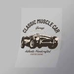 DCCD0160 Classic Muscle Car Direct To Film Transfer Mock Up