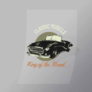 DCCD0163 Classic Muscle King of the Road Direct To Film Transfer Mock Up