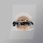 DCCD0165 Custome Engine Classic Car Direct To Film Transfer Mock Up